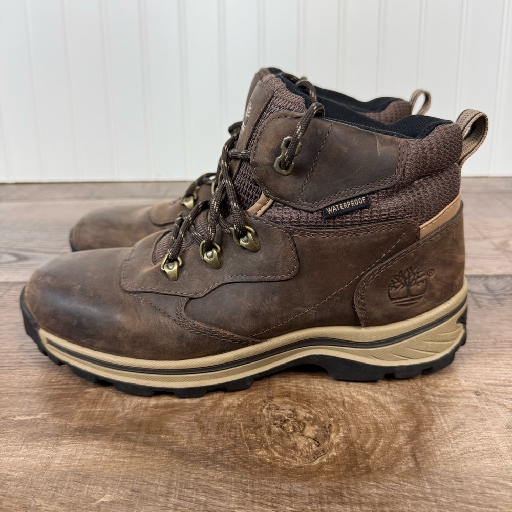 Timberland White Ledge Waterproof Leather Hiking Boots Youth 6